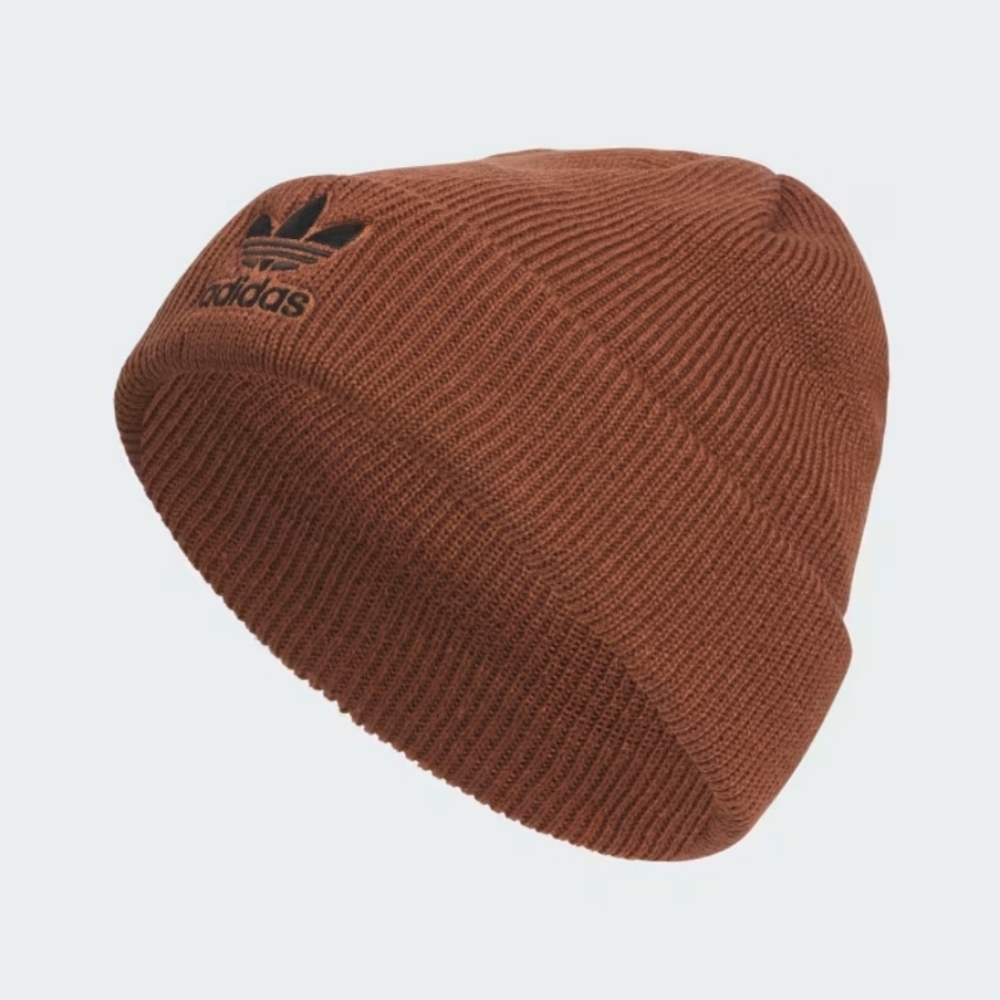 NWT Unisex Adidas Preloved Brown/Black Trefoil  Beanie - Picture 2 of 8